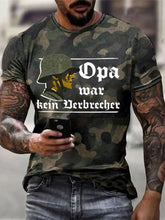 Opa War Kein Verbrecher Bedrucktes Kurzarm-T-Shirt für Männer zartstils